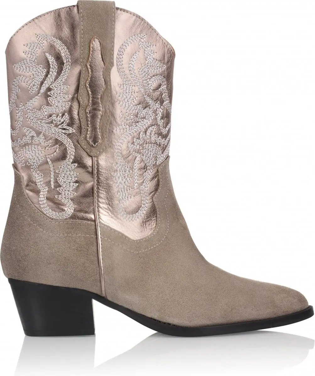 DWRS Brady Grijs Taupe Dames Boot
