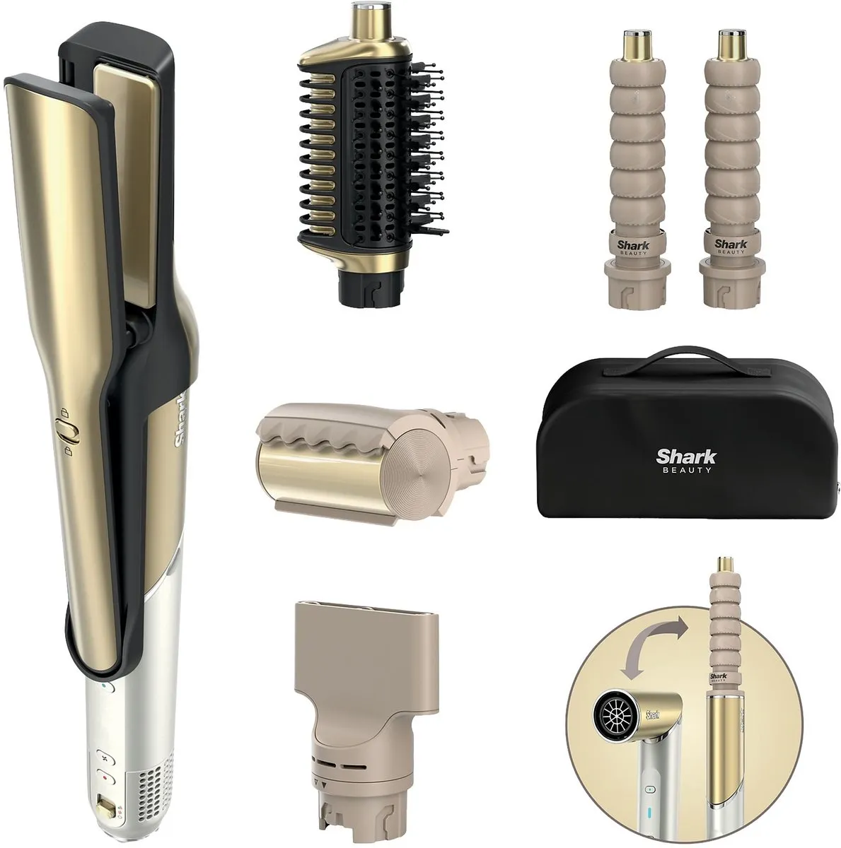 Shark Glam 5-in-1 HD6051SEU Multistyler - Goud/Wit
