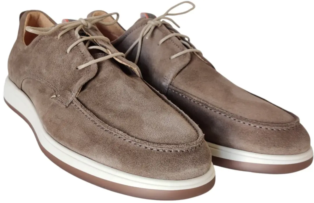 Berkelmans Lydden Veterschoenen Taupe Suede Heren