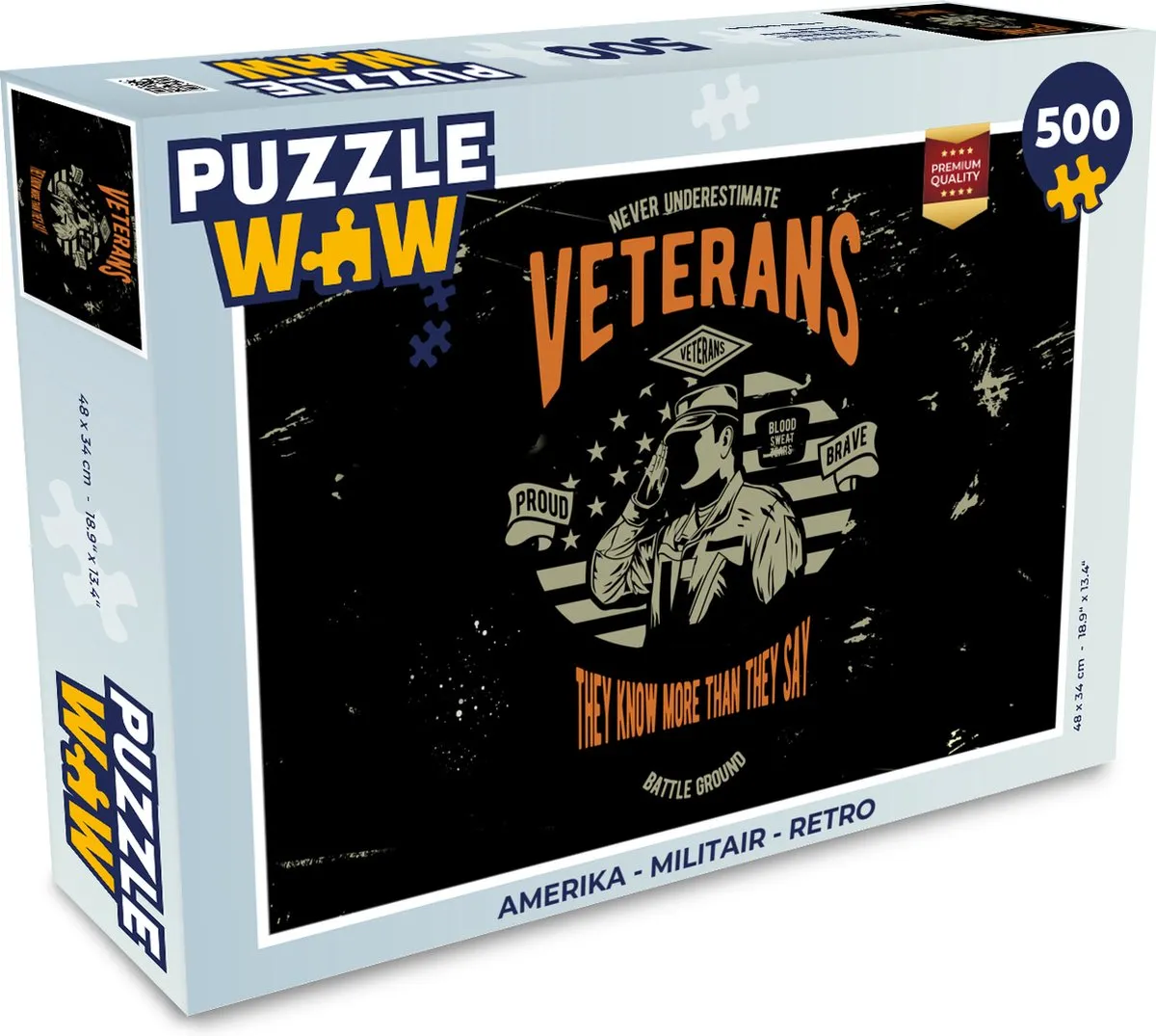 PuzzleWow Amerika Legpuzzel 500 Stuks