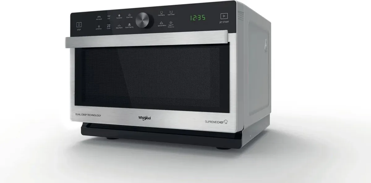 Whirlpool Supreme Chef MWSC 833 SX Combimicrogolfoven 900W - 33L - Zwart/Roestvrijstaal