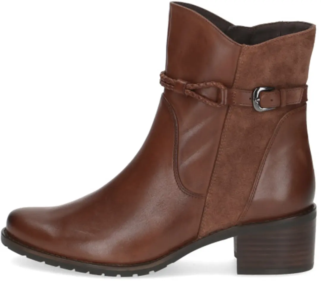 Caprice Cognac Leren Dames enkellaarzen - afbeelding 2 van 6