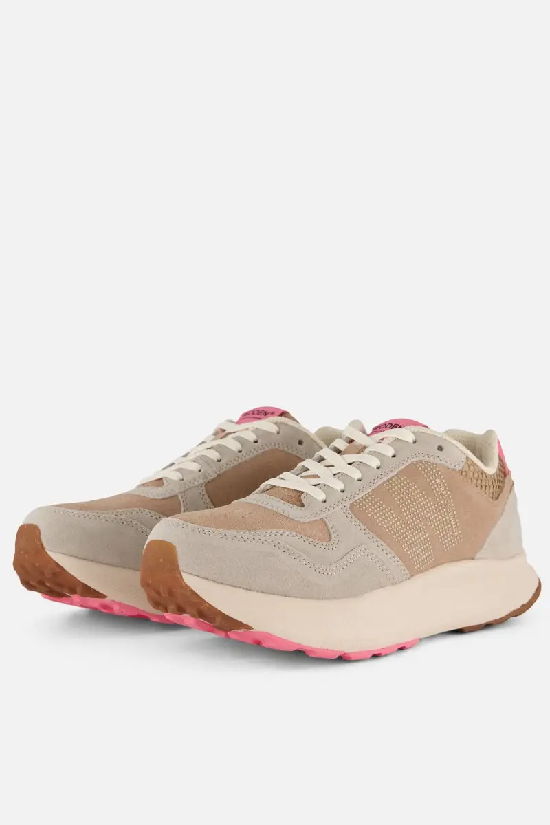 Woden Mathilde Runners Sneakers roze Suede - Dames - Maat 42