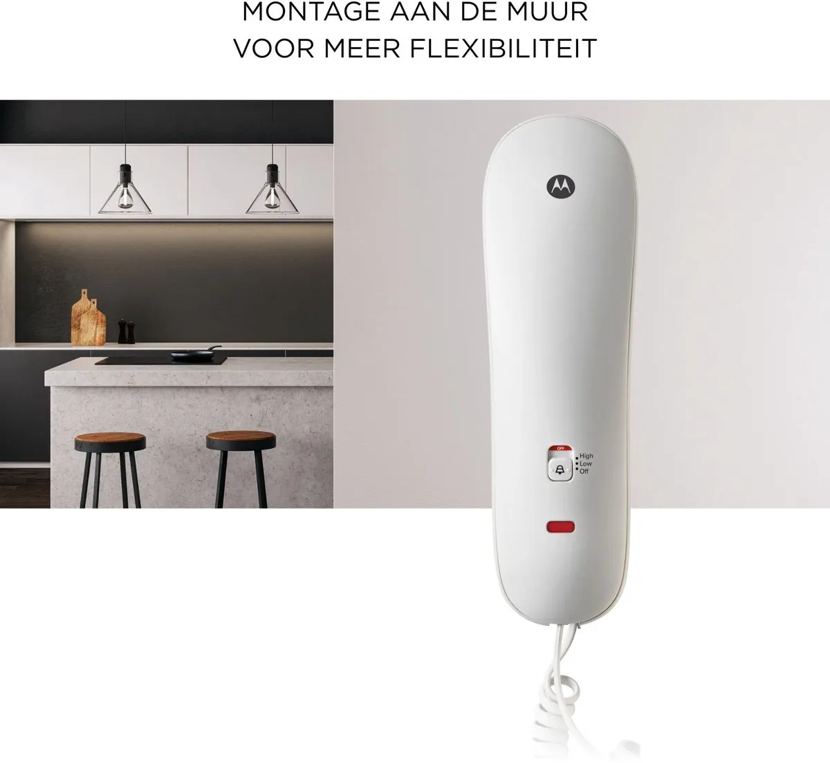 Motorola CT50 Landline Telefoon - Wit - afbeelding 6 van 6