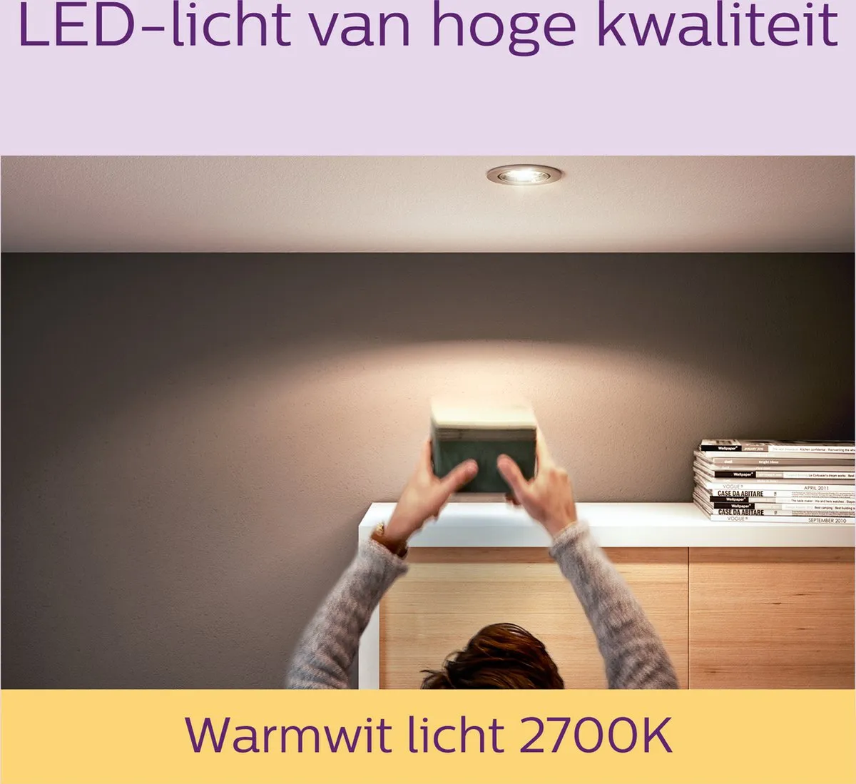 Philips LED Spot GU10 4.6W Warmwit - 3 Stuks