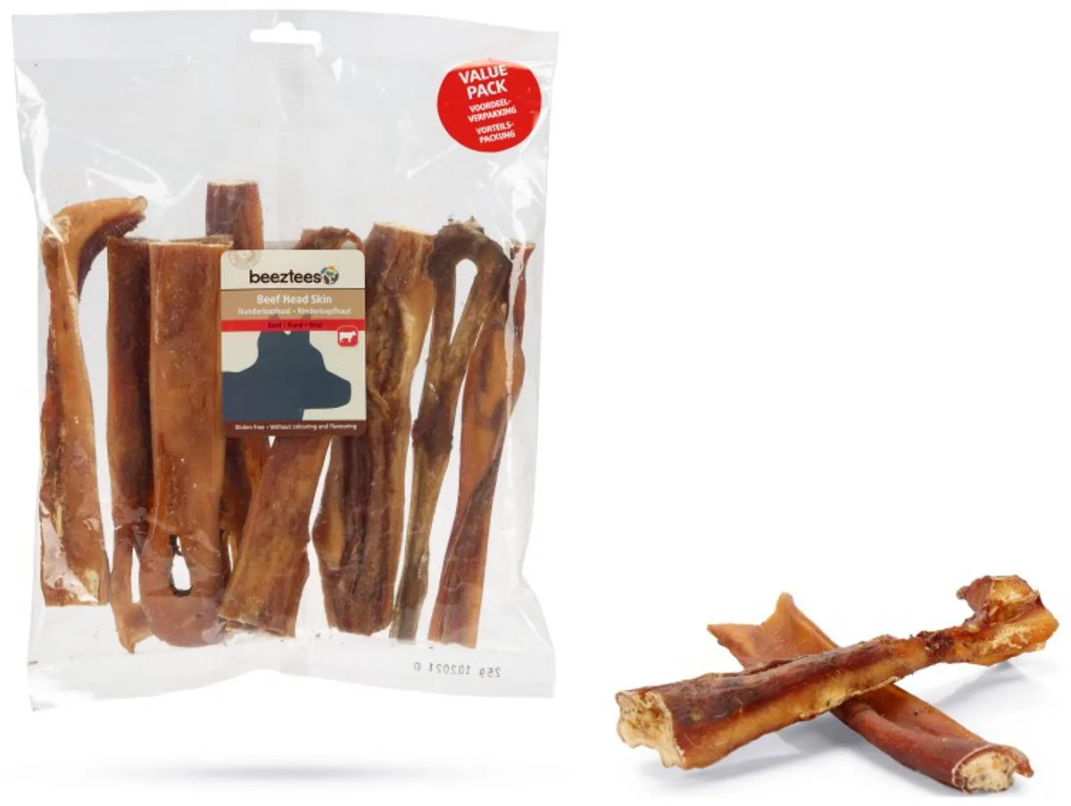 Beeztees Runderkophuid Hondensnack - 10 Stuks