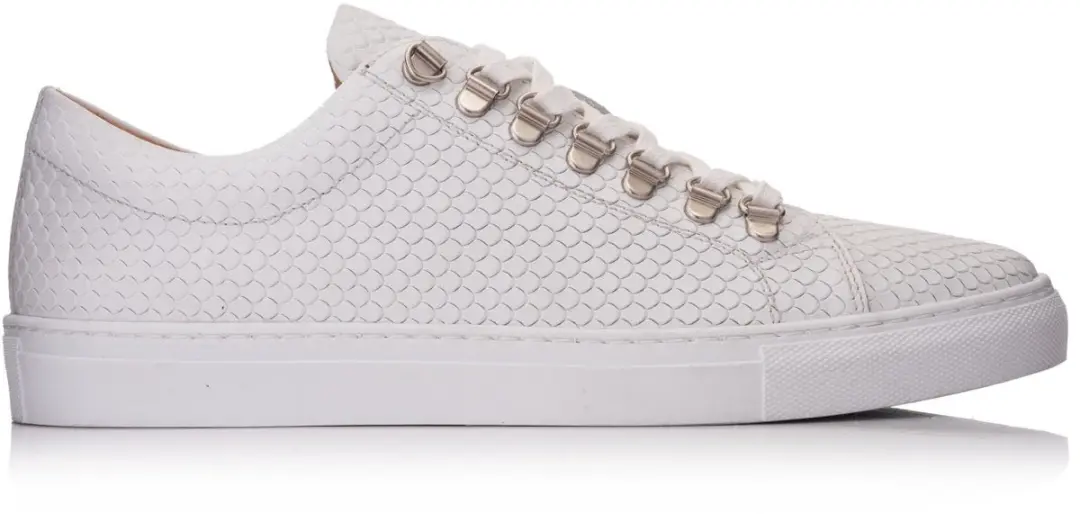 Omnio velo sneaker wit embossed leer