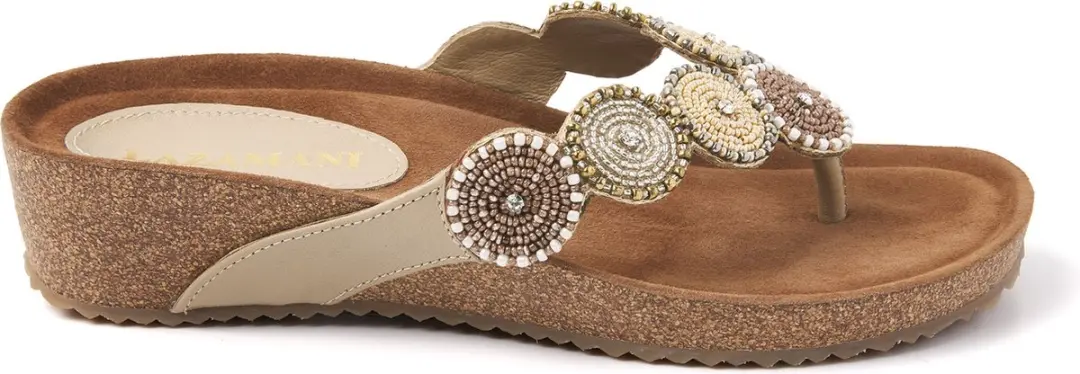 Lazamani Dames Slippers 75.455 Beige Maat 40