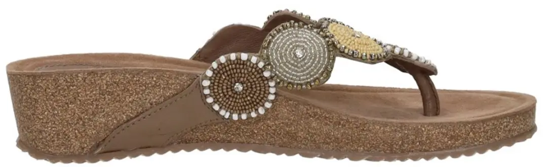 Lazamani Dames Slippers 75.455 Beige Maat 40 - afbeelding 2 van 6