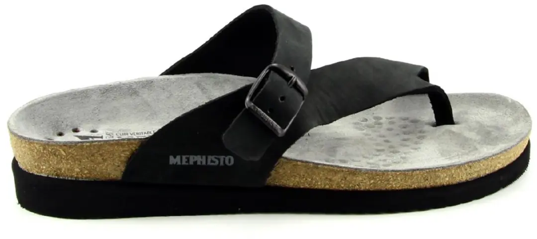 Mephisto - HELEN SANDALBUCK - Dames slippers - Kleur: Zwart - Maat: 41 - afbeelding 2 van 6
