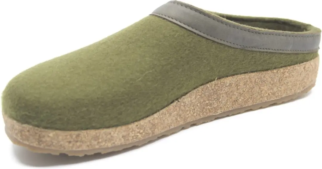 Haflinger Pantoffels Dames - Grizzly Torben - Olijfgroen - Maat 40 - afbeelding 2 van 4