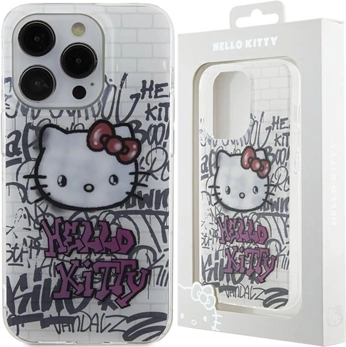 Hello Kitty IML Kitty On Bricks Hoesje iPhone 13 Pro