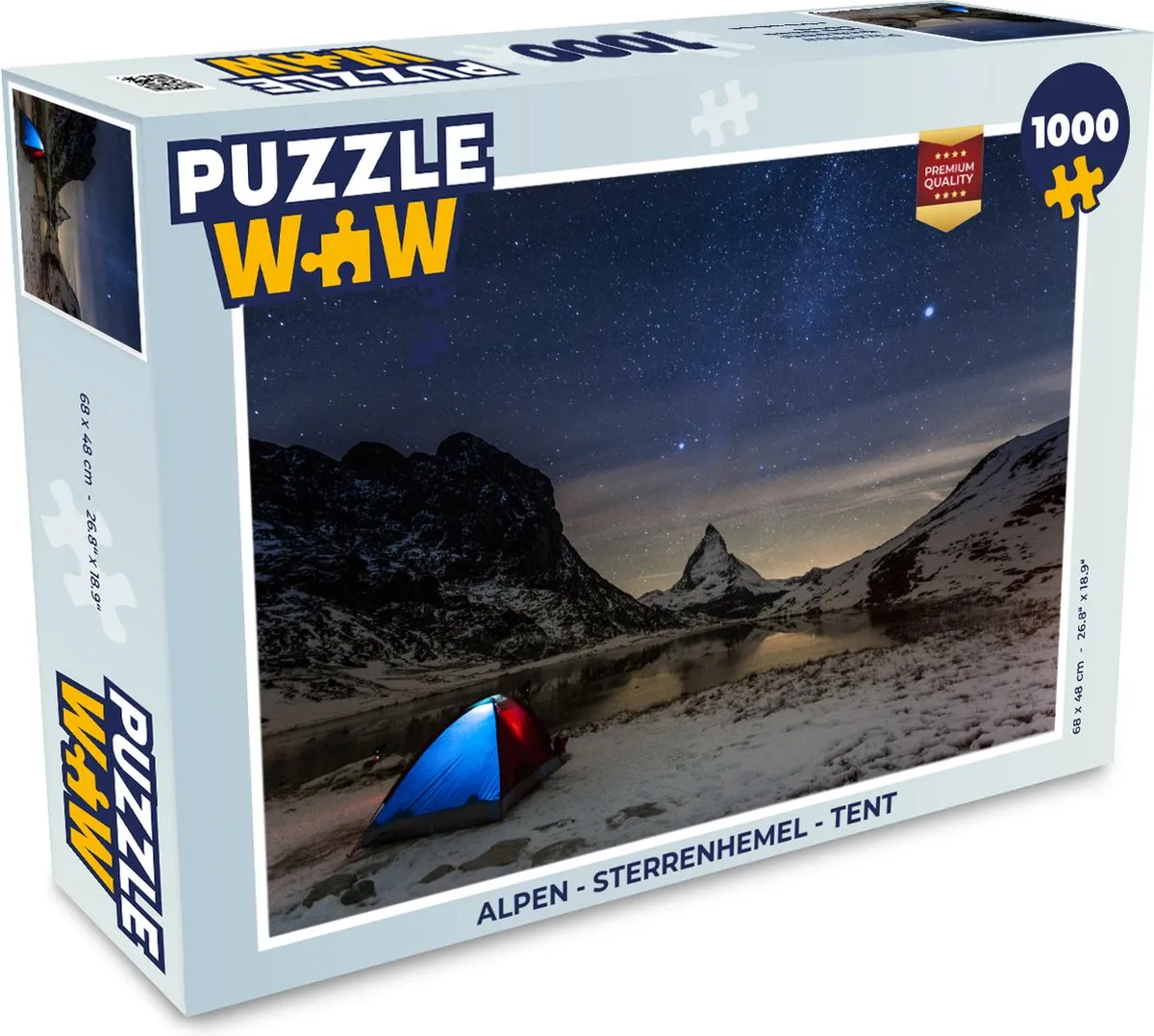 PuzzleWow Alpen Sterrenhemel Legpuzzel 1000 Stuks - Multicolor