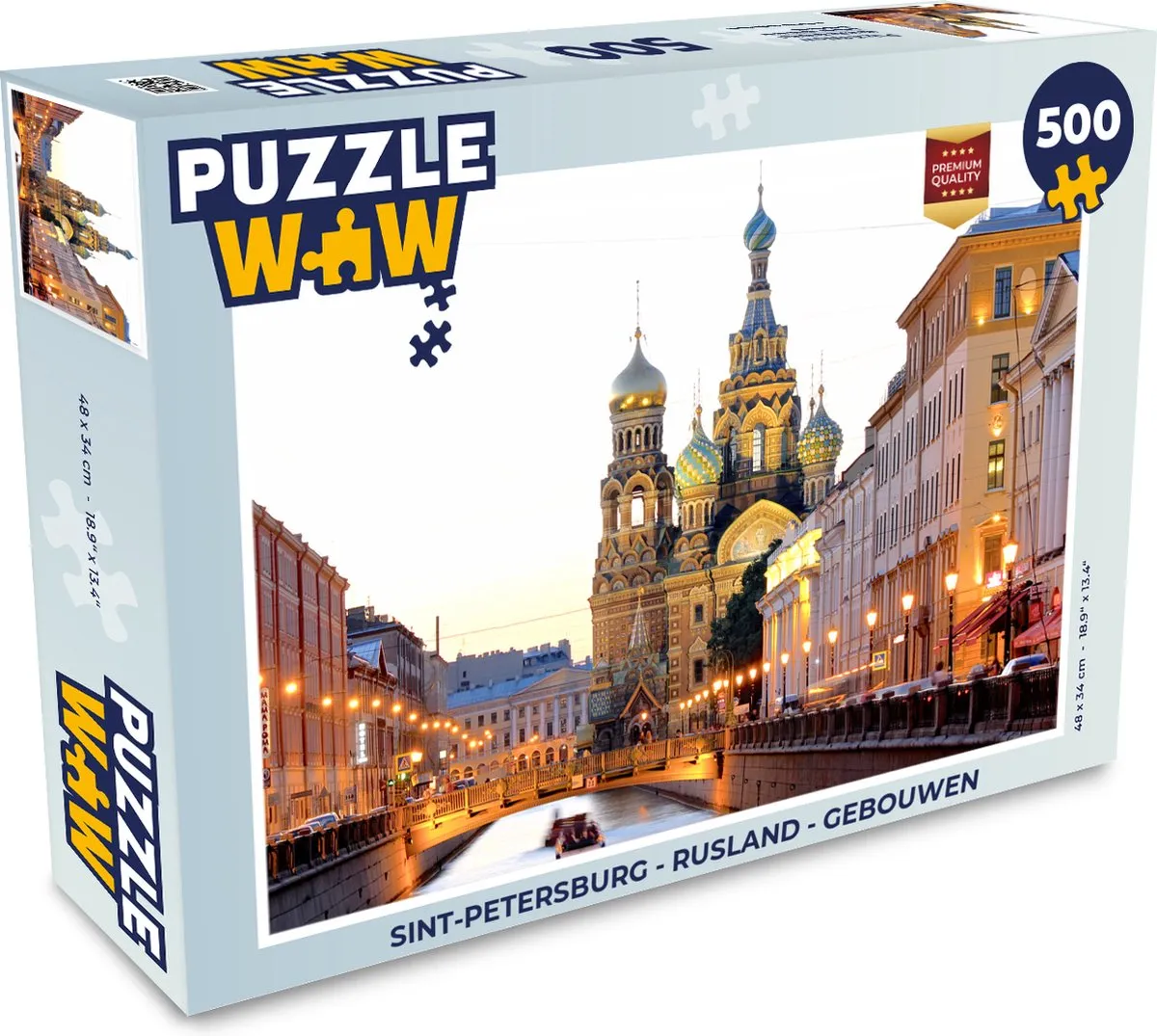 PuzzleWow Sint-Petersburg Legpuzzel 500 Stuks - Multicolor