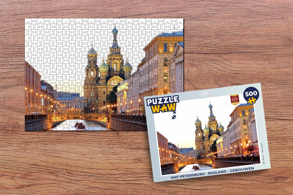 PuzzleWow Sint-Petersburg Legpuzzel 500 Stuks - Multicolor