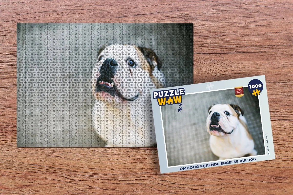 PuzzleWow Bulldog Legpuzzel 1000 Stuks - Multicolor