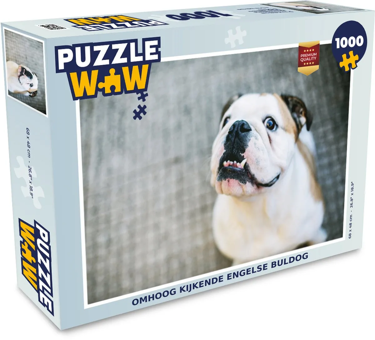PuzzleWow Bulldog Legpuzzel 1000 Stuks
