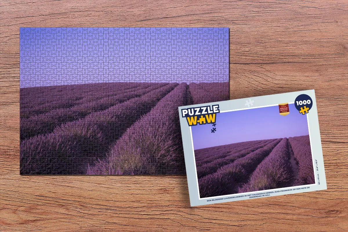 PuzzleWow Legpuzzel Valensole Lavendel 1000 Stuks - Multicolor