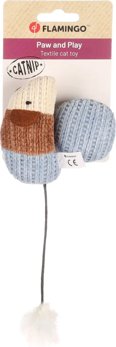 Flamingo Blaro Speelgoed Katten - Blauw - 2 Stuks