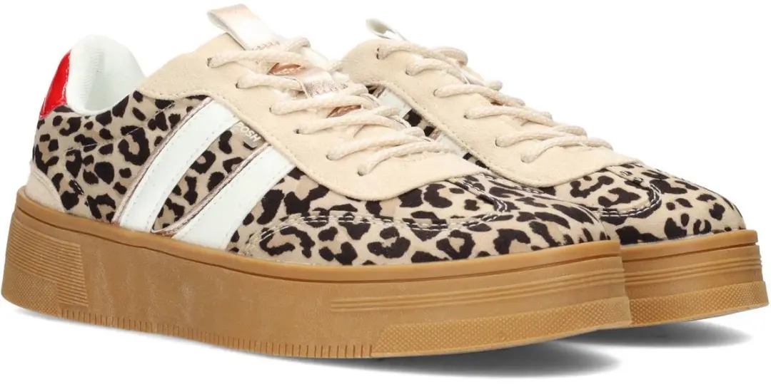 POSH by Poelman LILLY Dames sneakers C1152148APSH1 - Bruin met dierenprint - afbeelding 4 van 6