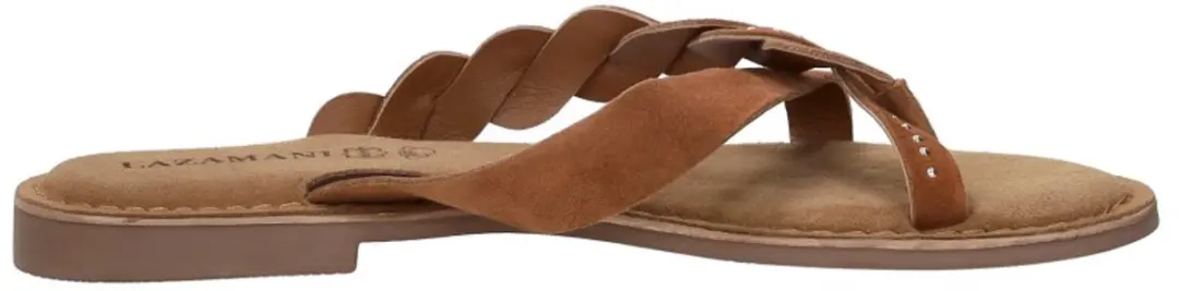 Lena Dames Slippers Suède Cognac - afbeelding 2 van 6