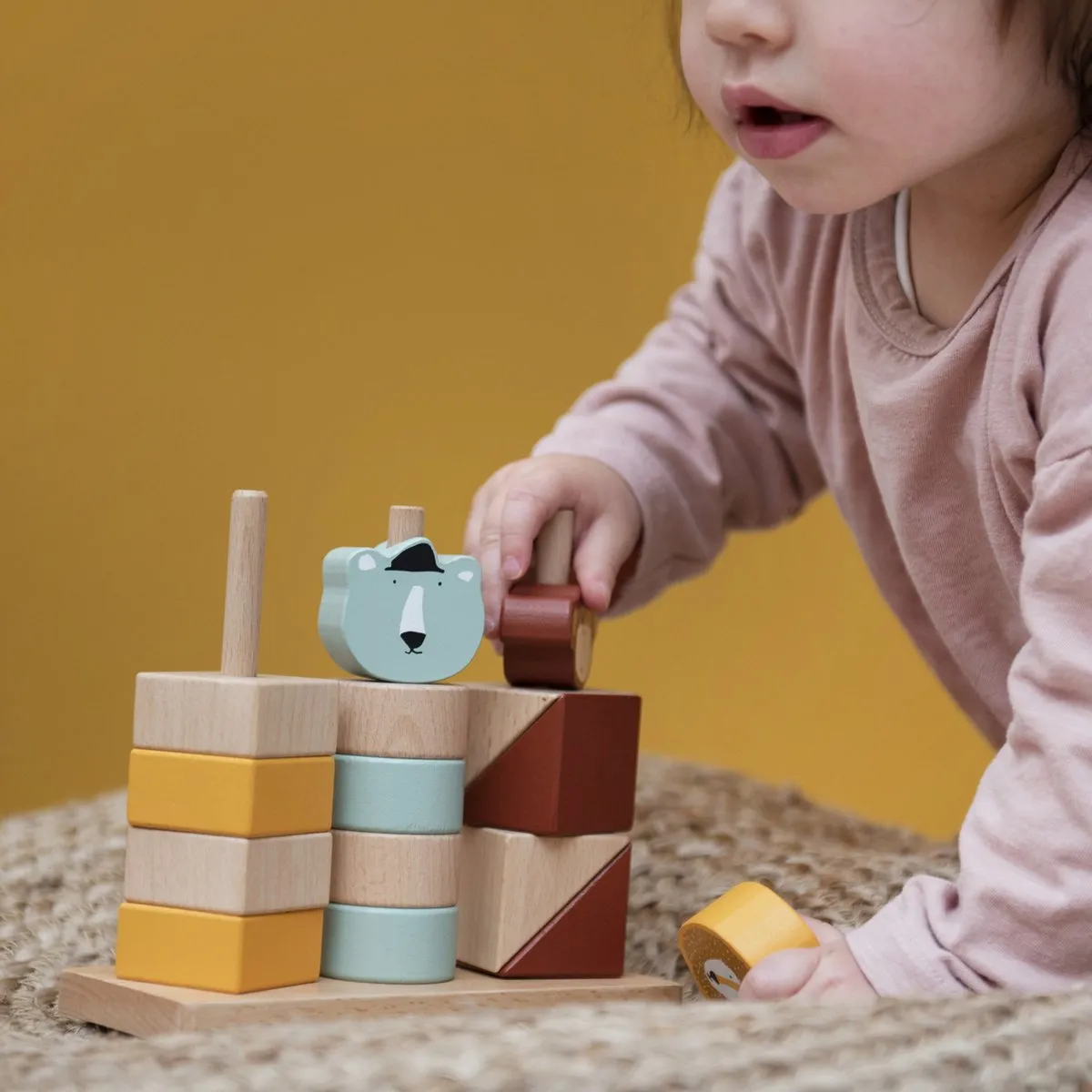Trixie Houten Dieren Blokken Stapelaar - 15 Stuks - Multi