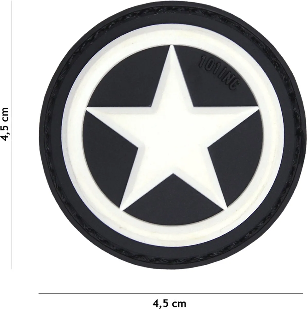 101 Inc Embleem 3D PVC Star Wit 18061