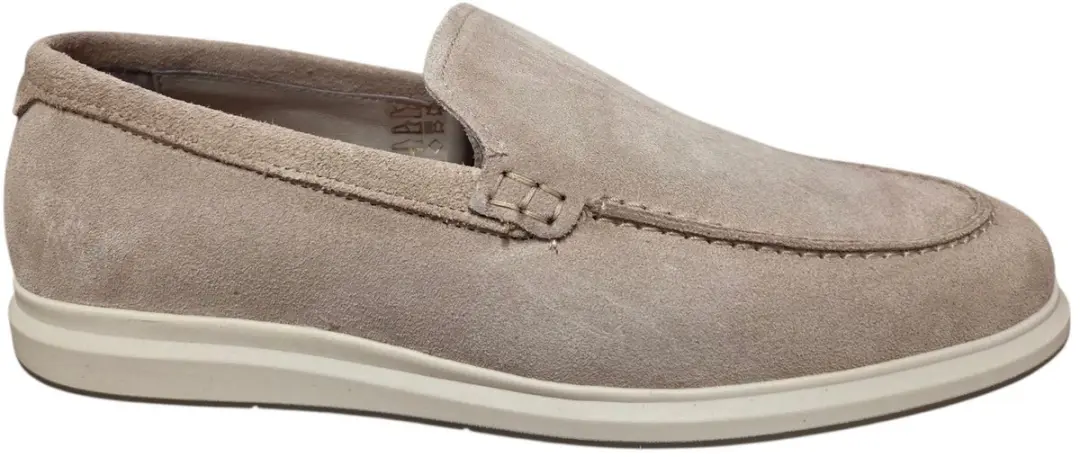 Berkelmans Pinar Papyrus Suede Instappers Beige Suede Heren