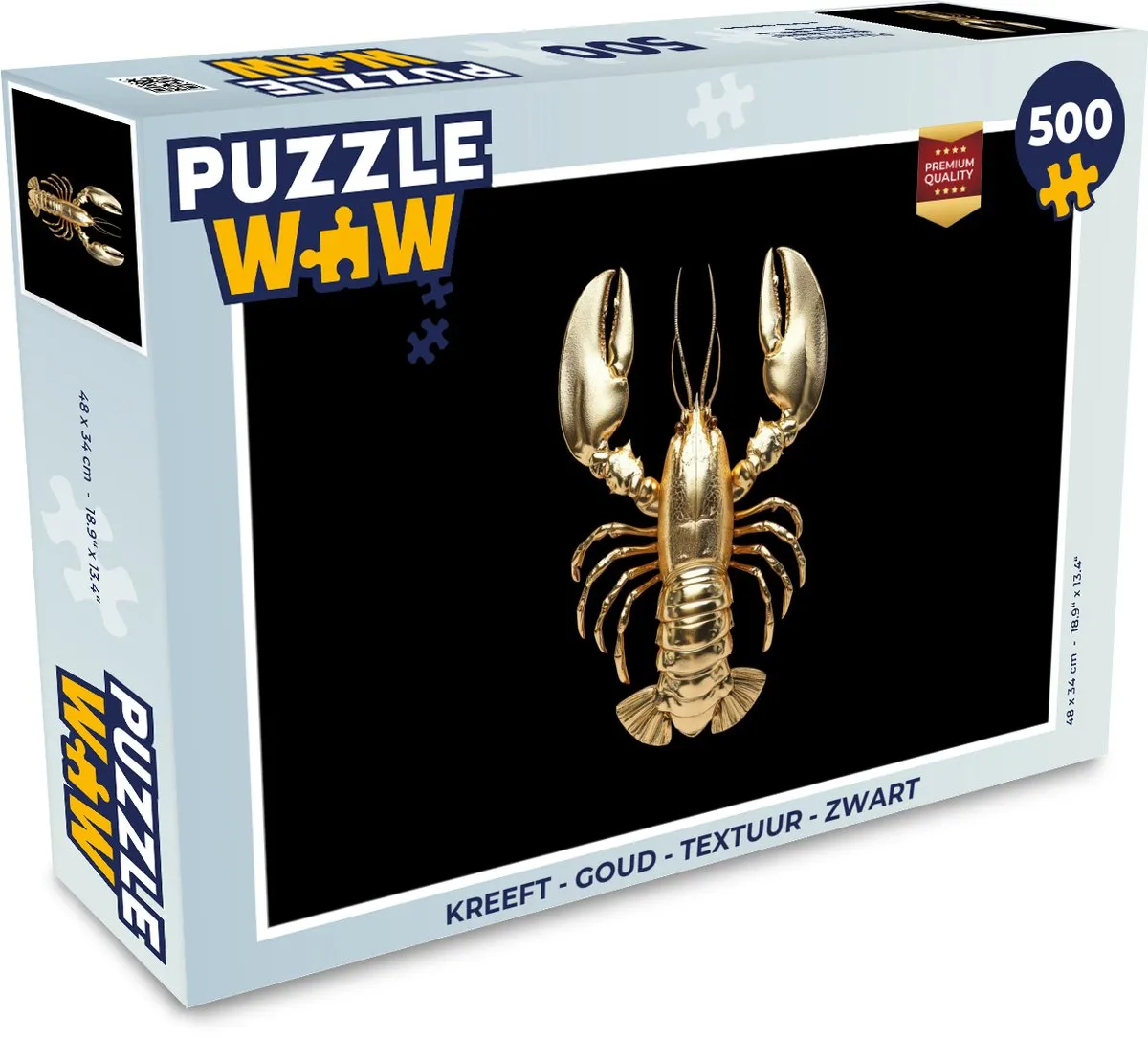 PuzzleWow Kreeft Puzzel 500 Stuks - Goud/Zwart