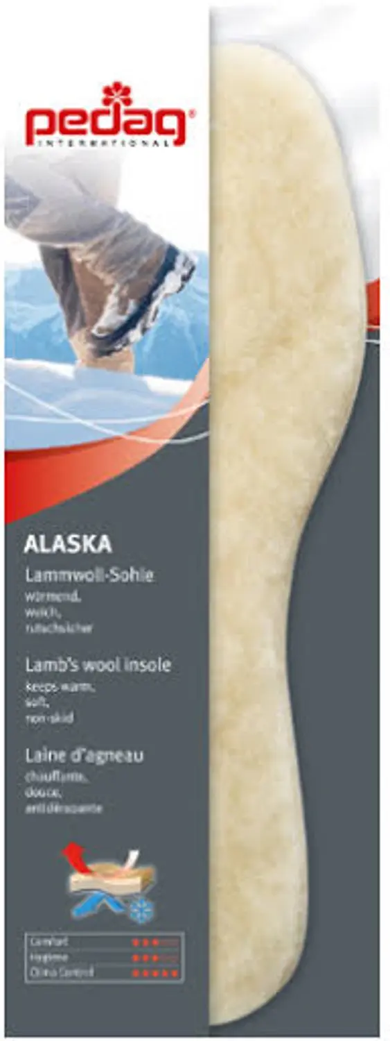 Pedag Alaska lamswollen inlegzool met wafellatex voor anti-slip. Maat 32 / 33