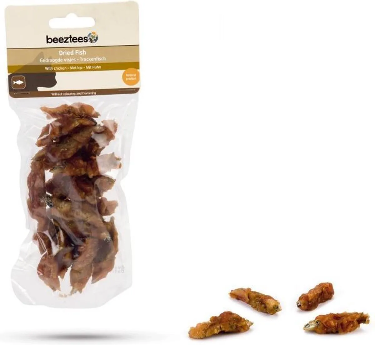 Beeztees Gedroogde Visjes met Kip Kattensnack 70g