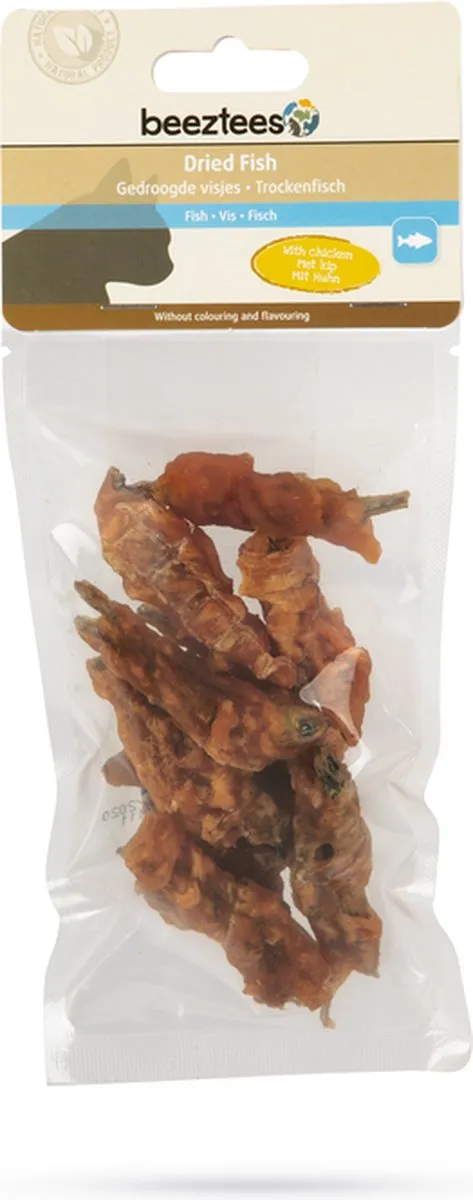 Beeztees Gedroogde Visjes met Kip Kattensnack 70g