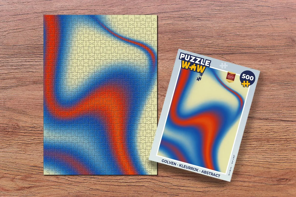 PuzzleWow Golven Abstract Legpuzzel 500 Stuks - 8721406849308
