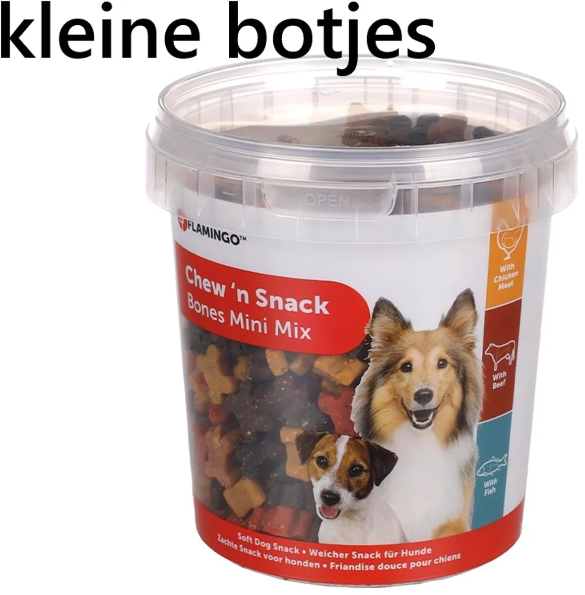 Flamingo Chew'n Snacks Kip & Zalm 500g