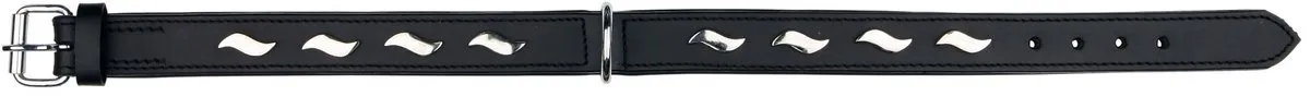 Trixie Halsband Active Leer M - Zwart