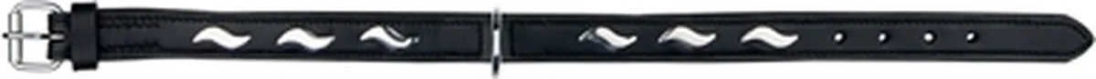 Trixie Halsband Active Leer M - Zwart