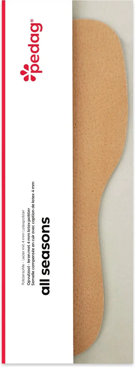 Pedag Lederen opvulzool met 4mm latex dempende ondergrond maat 42