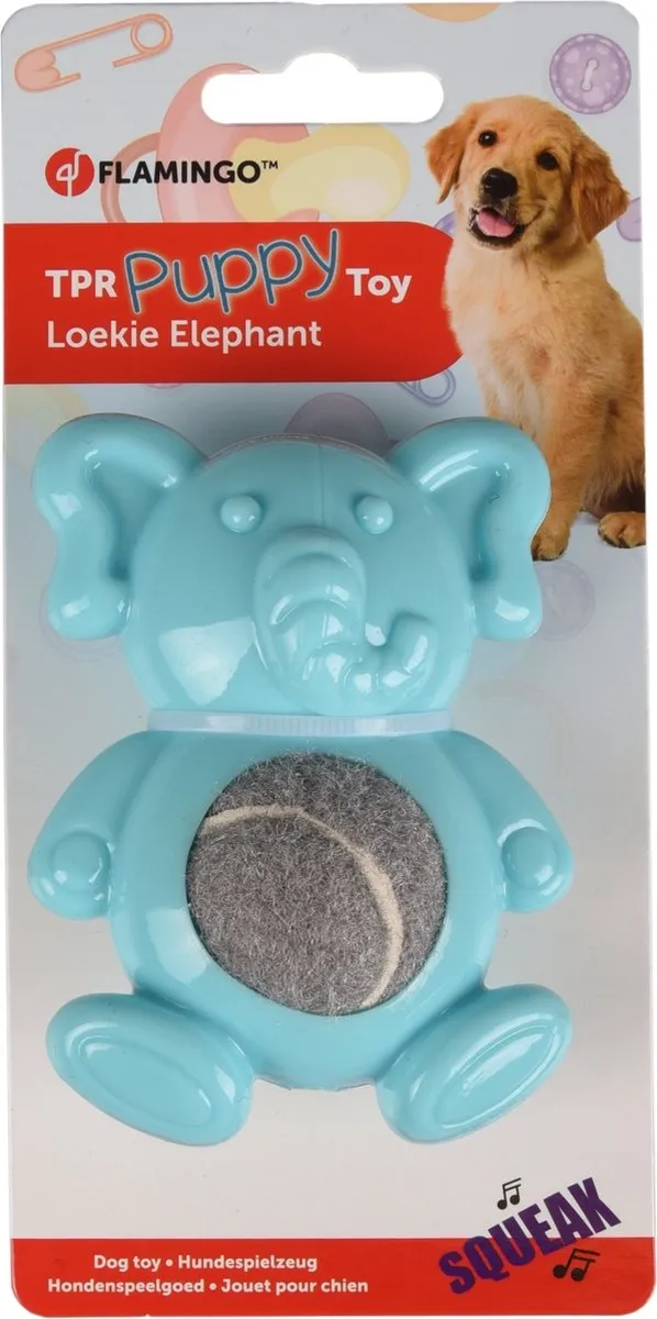 Flamingo Loekie Hs Puppy Olifant TPR - Blauw