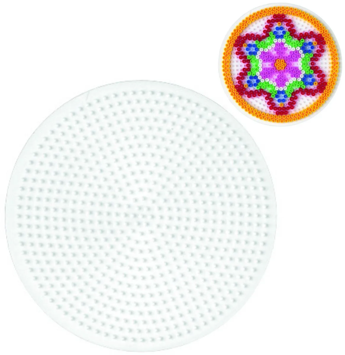 Hama Strijkkralen Grondplaat Rond - Wit