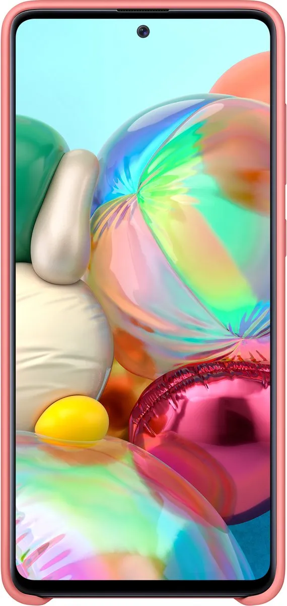 Samsung Silicone Cover Case A71 EF-PA715TPEGEU - Roze