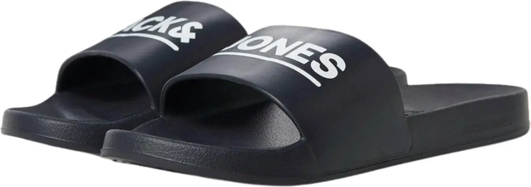Jack & Jones JFWOLLIE SLIDER Logo Badslipper Antraciet