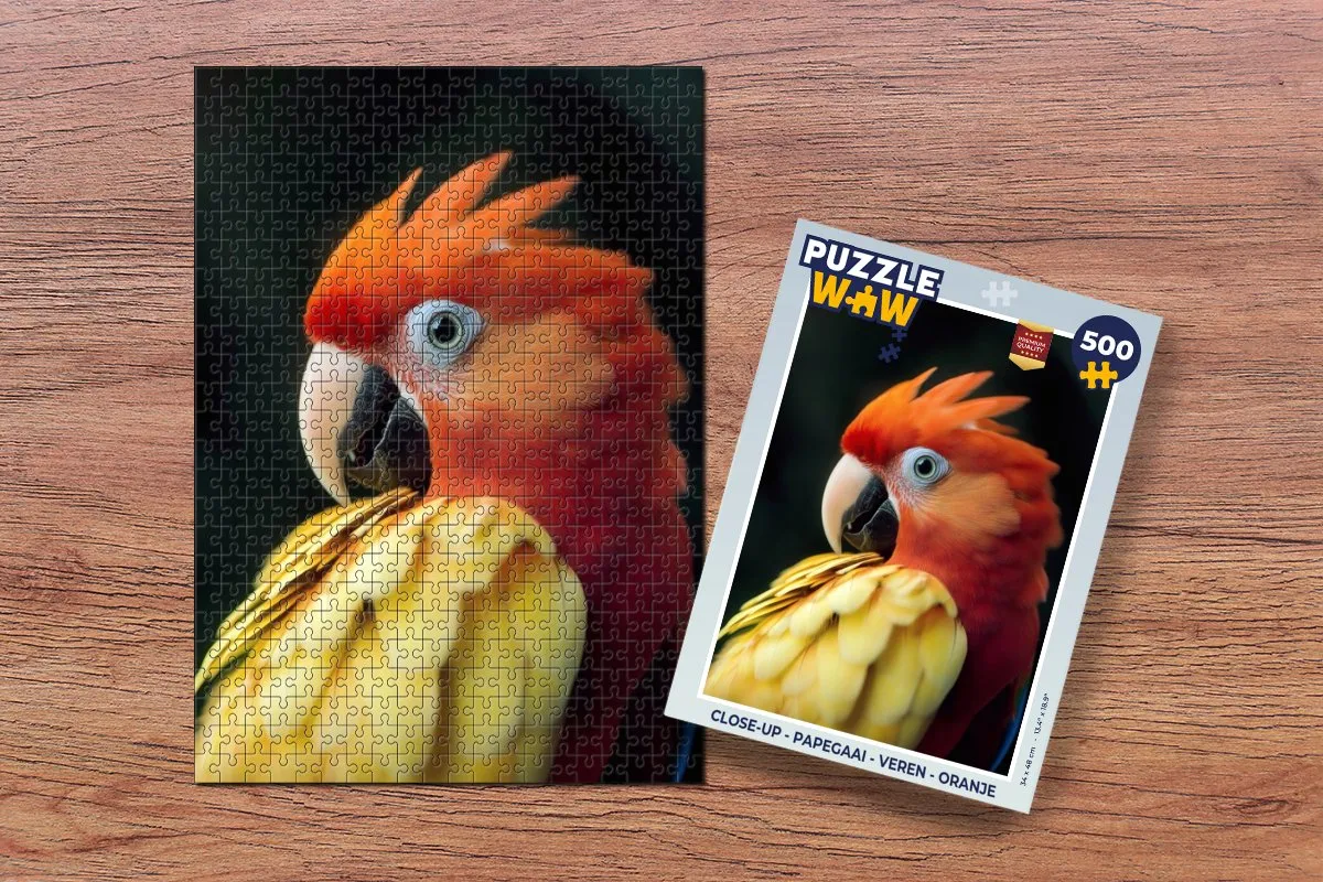 PuzzleWow Papegaai Legpuzzel 500 Stuks - Oranje
