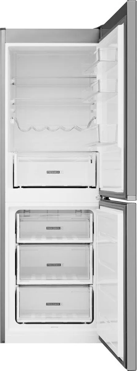 Whirlpool W5 721E OX Koel-vriescombinatie - 308L - Grijs