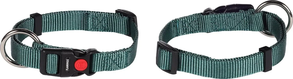 Flamingo Ziggi Hond Halsband - Donkergroen XS 20-35cm