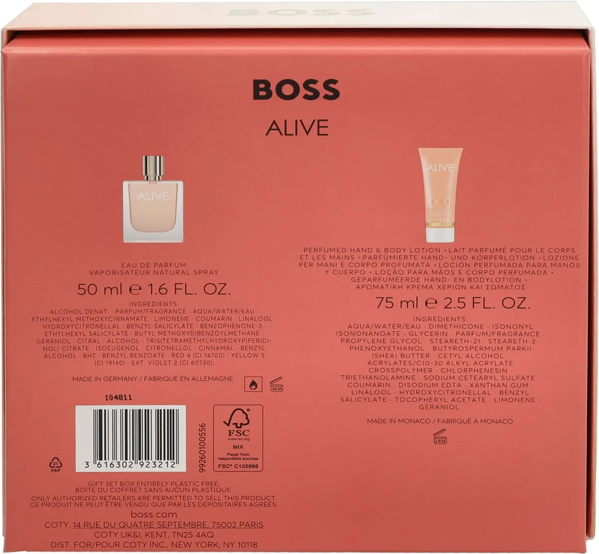 Hugo Boss Alive Geurset - 50ml Eau de Parfum & 75ml Bodylotion