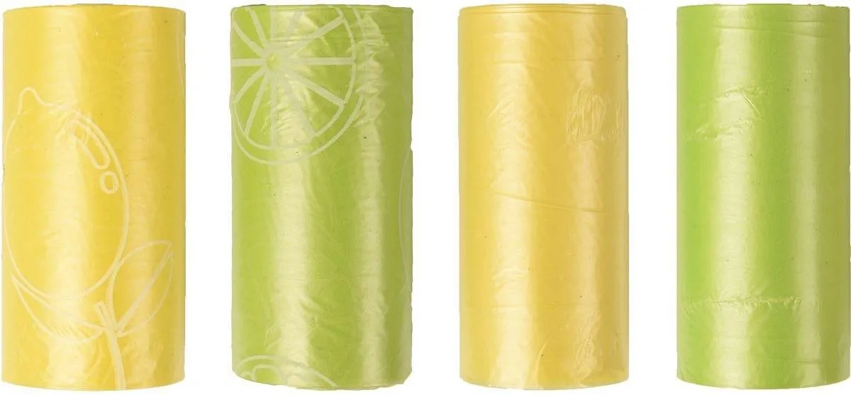 Flamingo Hondenpoepzakjes Lemon 60 Stuks - Geel