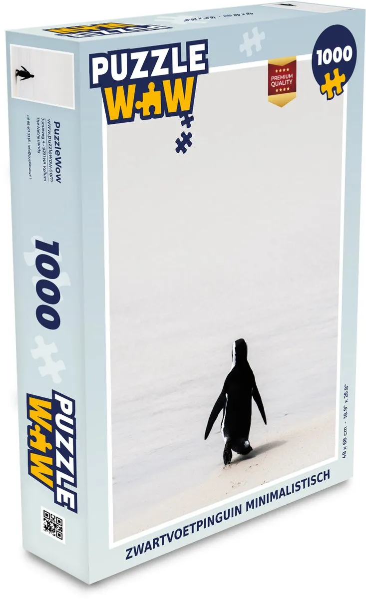 PuzzleWow Minimalistisch Pinguïn Legpuzzel 1000 Stuks