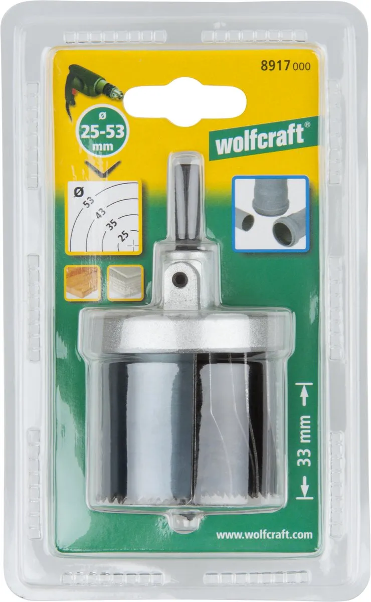 Wolfcraft Gatenzaag Sanitair 8917000 - Ø25-53mm - 4 Stuks