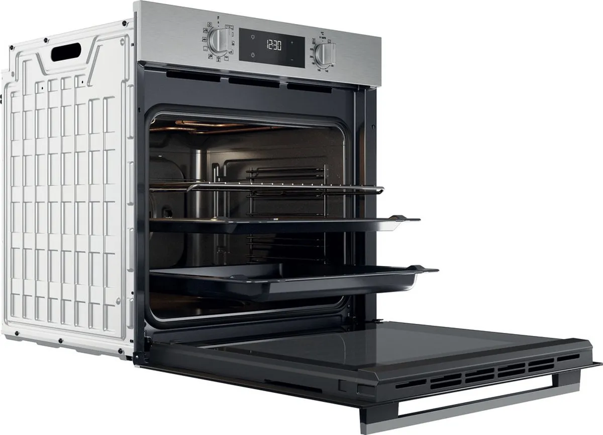 Whirlpool OMK58HR0X Inbouwoven 71L - 1300W Grill - Zilver