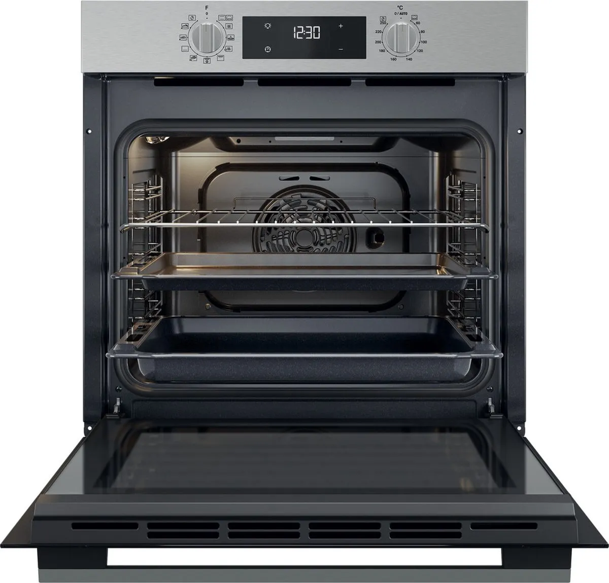 Whirlpool OMK58HR0X Inbouwoven 71L - 1300W Grill - Zilver